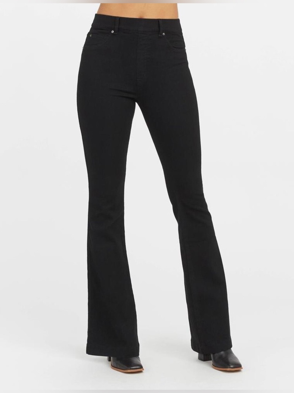 SPANX Flare Denim Jean Black Size Medium 20236R